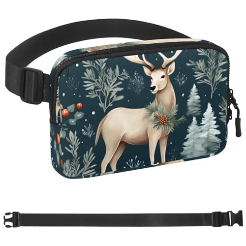 Riñonera de alce navideño ideal para regalos deportivos y viajeros activos