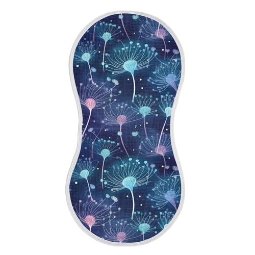 xigua Blue Dandelion Baby Burp Cloths for Newborn Boys and Girls 1 Pack, Soft & Absorbent Cotton Baby Burp Cloth, Baby Washcloths, Newborn Towel, Burp Rags