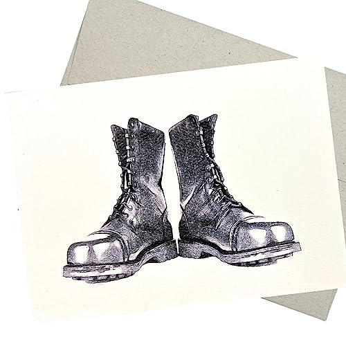 Military Greeting Card (7X5 Inch, 1 Blank Card) police academy graduation cards, military retirement card, veterans thank you for your service cards, bootcamp graduation card - 210