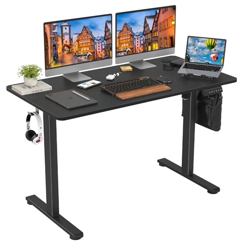 Image of STARY Electric Standing Desk Adjustable Height Sit Stand Home Office Desk with Splice Board