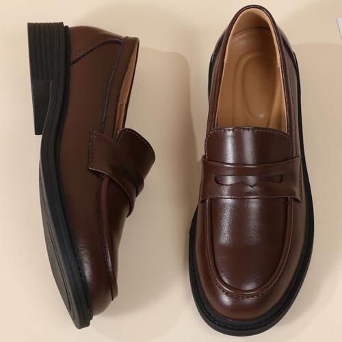 Image of Loafers for Women Black Penny Loafer Business Casual Shoes Women's Loafers & Slip-Ons Ladies Flats Comfortable Dressy