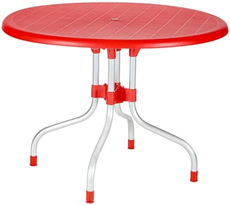 Supreme Cherry Plastic Dining Table (Coke Red)