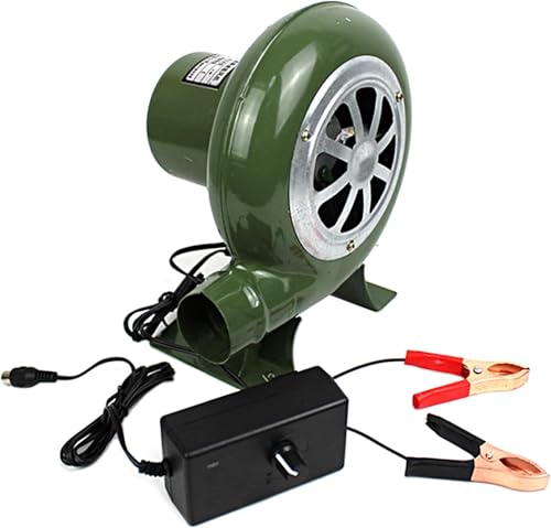 Ventilador eléctrico comercial para barbacoa y forja, velocidad ajustable, doble propósito CA/CC, potencia de 100 W Ventilador eléctrico comercial para barbacoa y forja, velocidad ajustable, doble propósito CA/CC, potencia de 100 W