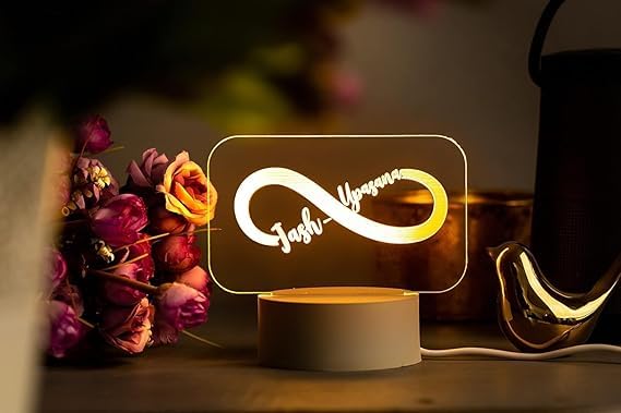 Lampe personnalisée Saint-Valentin et anniversaire de mariage pour mari et femme