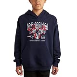 Junk Food NFL - Unisex Youth Hoodie - New England Patriots Halfback Blast - Officially Licensed - Navy - Large