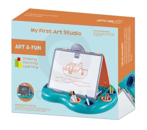 Quasar My First Word Pad My First Art Studio Baby's Learning Pad Toys for Kids Color Drawing word pad Doodle Pad and Magic Pen Magnetic Slate Educational Toy Pretend Play Set Kids Best Gift Your Children
