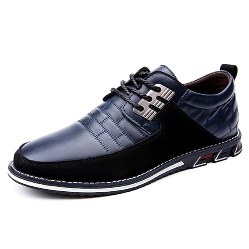 Image of Mens Business Casual Loafers Shoes for Male Lace-up Stylish Work Office Working Oxfords