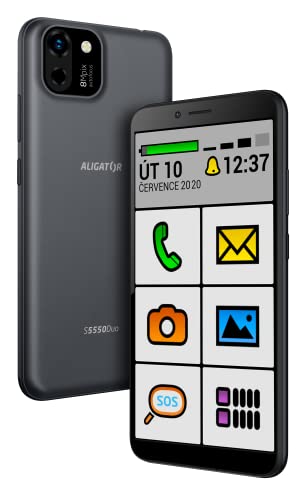 ALIGATOR AZAS550SENBK – 5,5" Seniormobil med 4G och 8 Mpx Kamera
