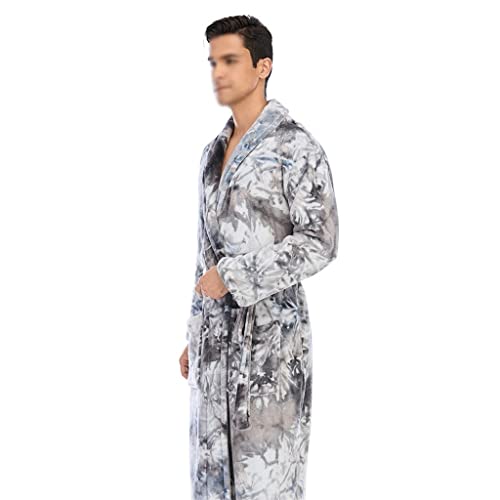 Men's winter pajamas bathrobe thick warm long-sleeved pajamas autumn pajamas home service pajamas2