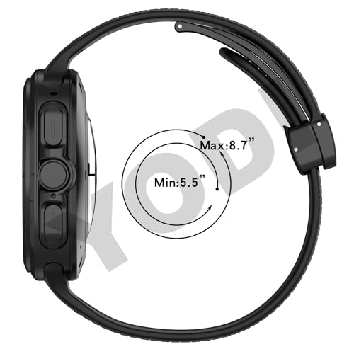 Image of YODI Watch Band Compatible with Samsung Galaxy Watch 7 Ultra Band 47mm Smartwatch, Soft Classic Strap Bands Genuine Hybrid Leather For Men Women (Black)