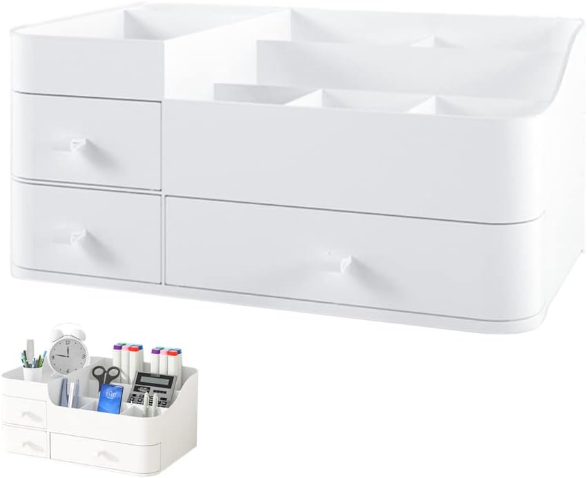 FOREVERIE 3 Drawers Desk Organiser Storage Box for Home and Office
