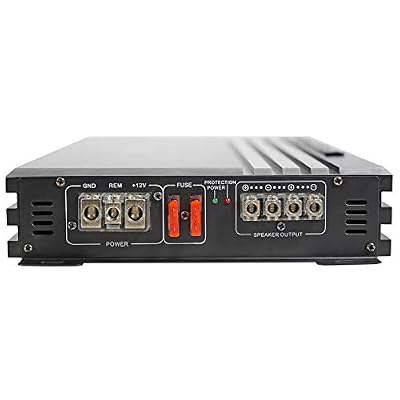 Power Acoustik RE1-3000D 3000 Watt Mono Amplifier Car Stereo Amp Bundle with Rockville RWK41 4 Gauge Complete Car Amp Wiring Installation Wire Kit with RCA's