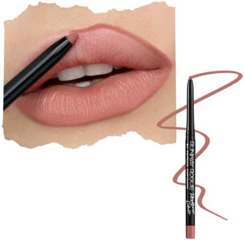 Runway Rogue Designer Liner Lip Pencil, Matte Soft Spiced Peach Lip Liner and Sharpener, Nude Awakening