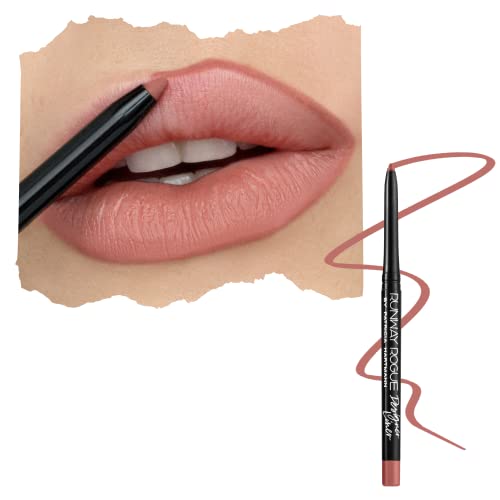 Runway Rogue Designer Liner Lip Pencil, Matte Soft Spiced Peach Lip Liner And Sharpener, Nude Awakening #TOP12