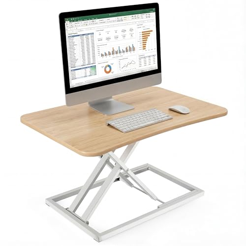 Amazon | スタンディングデスク 卓上 SHUWEI 天板サイズ73×47cm ガス圧