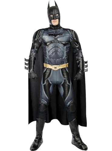 Funidelia | The Dark Knight Batman Costume for man The Dark Knight, Superheroes, DC Comics - Costumes for adults, accessory fancy dress & props for Halloween, carnival & parties - Size S - Black