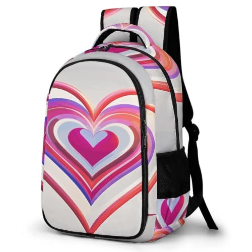 Mochila para portátil de corazones que evita el desorden diario urbano