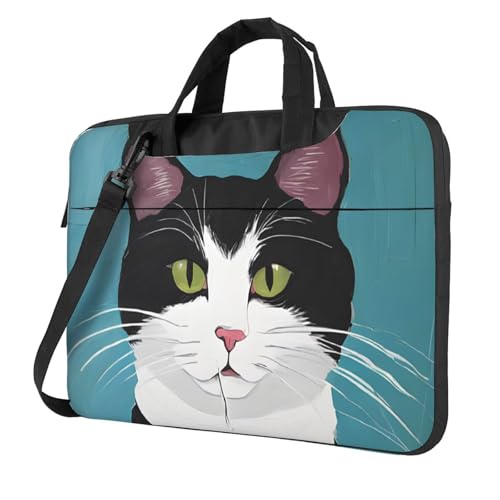 Bolso Delgado para Laptop con Correa Negro miniatura 1