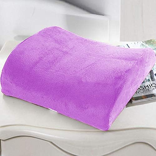 Bookishbunny Cómodo cojín ergonómico de espuma viscoelástica para respaldo lumbar para sillas automóvil oficina hogar con funda de terciopelo suave