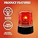 Sandfren Car Siren Strobe Light, 360 Degree Rotating LED Vehicle Flashing Flare Emergency Beacon Lamp, Automotive Siren Safety Warning Police Light, Universal for Most Vehicles (Red)