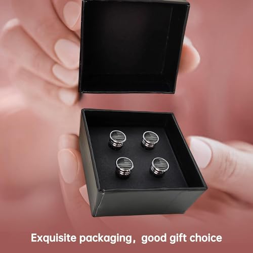 GOOTHX 4 PCS Car Door Lock Knobs, Carbon Fiber Door Lock Pin Cover, Door Lock Bolt Pin Knob Stick Set, Car Interior Accessories Carbon Fiber Auto Door Lock Pin Cover Universal for SUV, Truck, Van