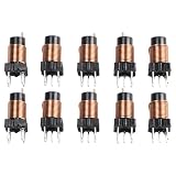 Wodsty 10 Stück Einstellbare Ferritkern Spule 12 Windungen 0,6–1,7 µH Hochfrequenz Induktor für Computer Audio