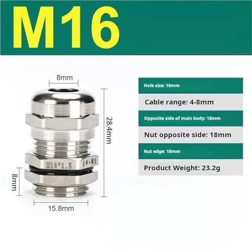 Presse-étoupe M16 inox pour installation électrique extérieure de jardin - 2