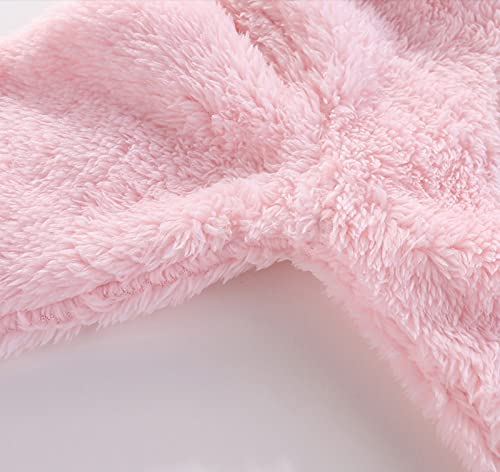 Newborn Baby Boy Girl Long Sleeve Fleece Jumpsuit Cute Bear Ears Snowsuit Winter Warm Coat Zip up Romper Outfit3