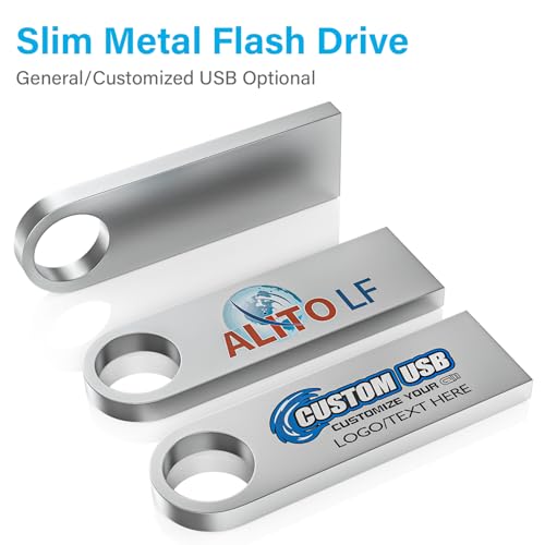 ABLAZE USB Stick 2GB 10 Pack, Sleek Metal USB 2.0 Flash Drive with Keychain by ABLAZE - Image 2
