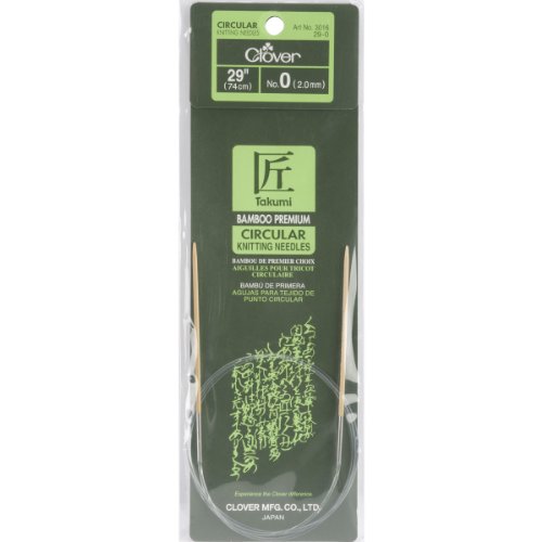 Clover Bamboo Circular Knitting Needle 29" 0