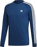 Logotipo de Adidas adidas 3-Stripes LS T - Sudadera, Hombre, Legend Marine, M