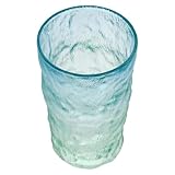Luxshiny Vaso de Agua de Vidrio Diseño Glacial Gradiente Azul Alto, Vaso Multifunción para Hogar y Restaurante, Copa de Vino Delicada, Accesorio Adecuado para Bebidas y Reuniones