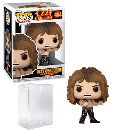 Ozzy Osbourne #404 Shirtless (1989) Funko POP! Rocks Figurine Bundle with HOFSM Protector Case