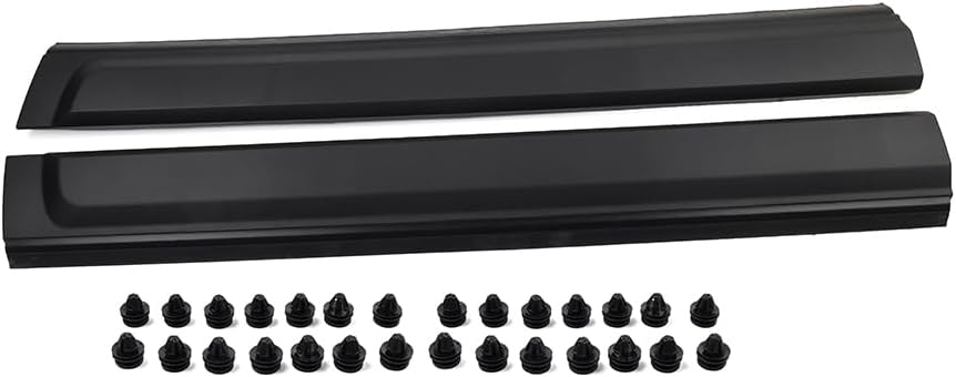GZYF 1Pair Car Front Door Panel Molding Cladding Trim Strip ABS Black for Discovery 3/LR3 2005-2009