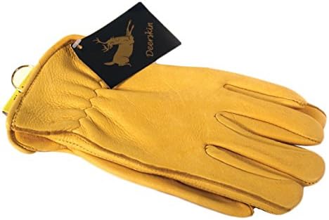 Napa Deerskin Driver Gloves with Thinsulate Lining (Tan, Large)