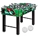 Produktbild GAMES PLANET Tischfussball Glasgow, 5 Dekore: Holz/Schwarz/Blau/Soccer/Weiß, inkl. 2 Bälle, 2 Getränkehalter, höhenverstellbare Füße, hochgezogene Spielfeldecken, Tischkicker, Kicker, Kickertisch