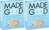 MadeGood Vanilla Crispy Squares, 6 Healthy Snacks, 0.78oz - Pack of 2