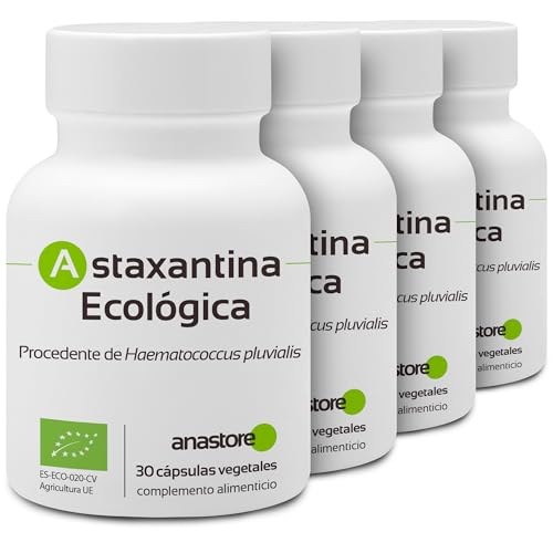Astaxantina ecológica * 30 cápsulas vegetais / 8 mg * antioxidante de origem natural * energia saúde visual cuidados com a pele * (4)