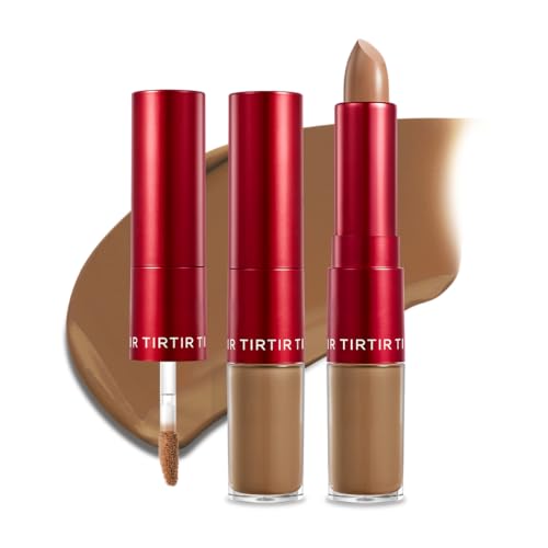 Image of TIRTIR Glide&Hide Blurring Concealer - Creamy texture, Conceals dark circles and wrinkles, Dual formula (liquid tip & balm stick), Long-lasting wear, Korean Makeup, #8.5N, 0.28 Oz