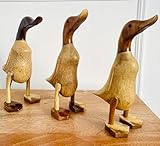 My Square Mile Wooden Ducks | Hand carved Bird Ornament | Wildlife Rustic Birds Indoor & Outdoor Use (One Duck, 1, Set Count), MSM551