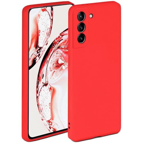 Coque Samsung S21 silicone souple rouge ONEFLOW avec protection camera