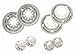 Kaper II SS-29001ULT33 Polished Stainless Steel Class 7 Truck Simulator Set (22.5"X7.5" 10 Lug 285Mm, 33Mm Lug Nuts, Five Hand Hole - Over The Lug Mount)