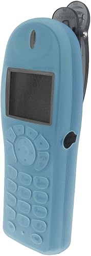Miniatura 2 de Artisan Power Funda de gel de silicona azul para Polycom  SpectraLink 8020, 6020 y Avaya 3641  Silicona de grado sanitario  Clip de cinturón con
