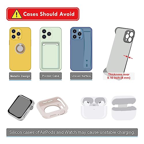 Wireless Charging Station Multiple Devices: 3-In-1 Phone Fast Multi Charger Stand For Apple Products Iphone 14 13 12 11 Pro Max Xs Xr X 8 Plus Watch 8 7 6 5 4 3 2 Se And Airpods 3 2 Pro #TOP2