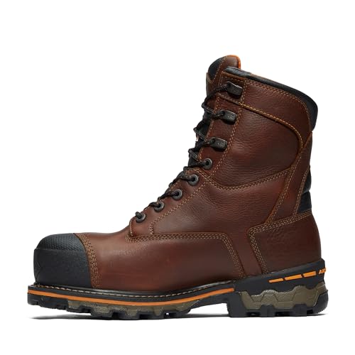 Timberland PRO Men's Boondock 8 Inch Composite Safety Toe Puncture Resistant Insulated Waterproof Industrial Work Boot, Brown-2024 NEW, 13 M US by Timberland PRO - Used condition - Image 3