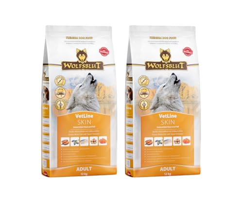 Wolfsblut Vetline | Hundefutter | Sparbundle | Sparpaket (2 x 12kg, Skin & Coat)