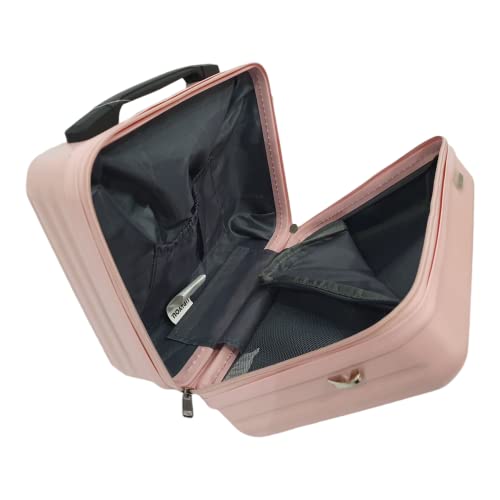 Frasqueira Mão Maleta Viagem Maquiagem Cosmetico Original (Médio, Rosa)