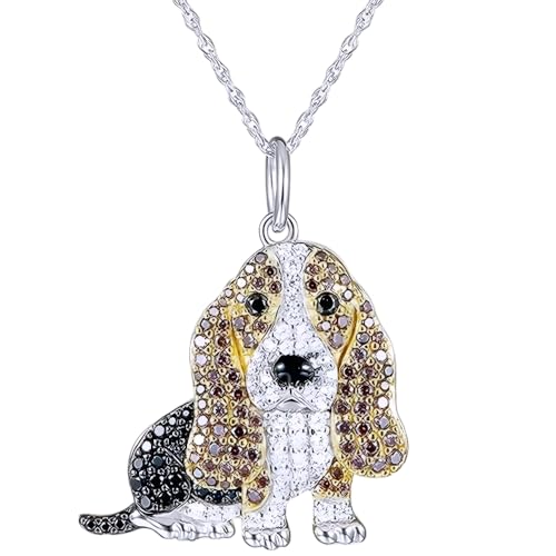 Sparkling Dog Pendant Necklace Yorkshire Pendant Necklace Women's Elegant Pet Puppy Jewelry Animal Accessories Birthday Gifts for Lovers -N254