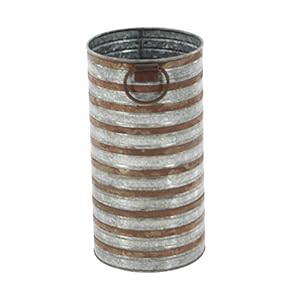 Deco 79 metal indoor outdoor planter large planter pot with handles set of 2 planters 20 16h gray  urban country home decor