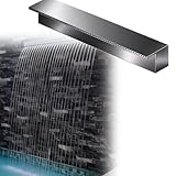 Wasserfall-Überlauf aus Edelstahl für Innenhof, Garten, Terrasse – breiterer Auslauf schafft einen klaren Abstieg des Wasserflusses